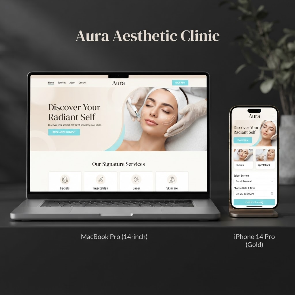 Site + Marcações — Clínica de Estética